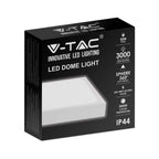 30W Plafon LED / Średnica: 420mm / Barwa:3000K / Klosz: Kwadratowy mleczny biała ramka / IP44