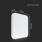 48W Plafon LED / SAMSUNG / Średnica: 420mm / Barwa:6500K / Klosz: Kwadratowy mleczny biała ramka / IP44