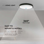 18W Plafon LED / Średnica: 225mm / Barwa:6500K / Klosz: Okrągły mleczny czarna ramka / IP44