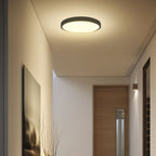 18W Plafon LED / SAMSUNG / Średnica: 225mm / Barwa:3000K / Klosz: Okrągły mleczny czarna ramka / IP44