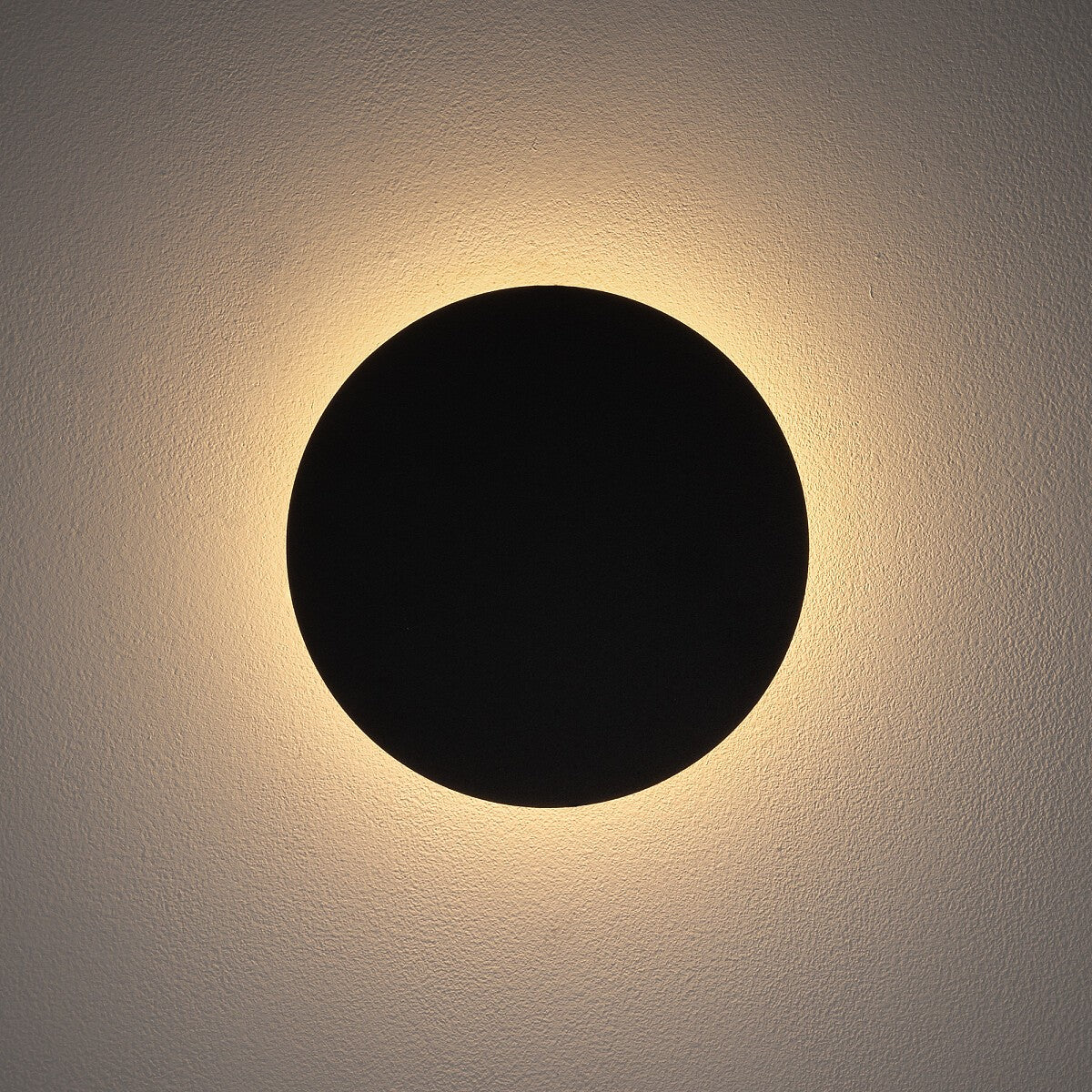 Nowodvorski Kinkiet RING LED S 7W 50/60Hz - Stal lakierowana - Czarny 7634 - lampa włączona