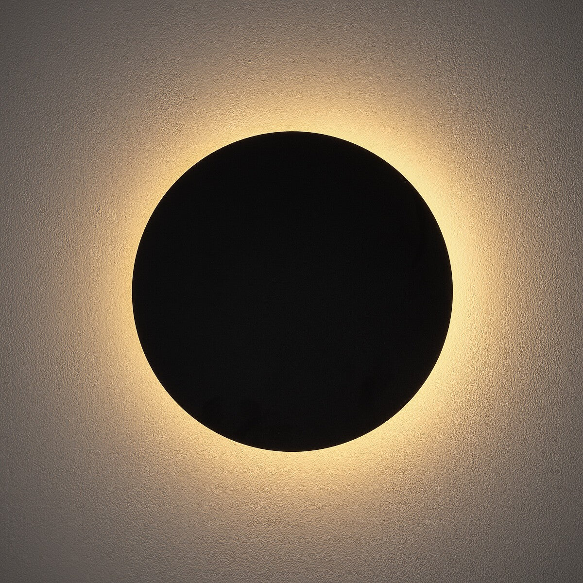 Nowodvorski Kinkiet RING LED M 10W 50/60Hz - Stal lakierowana - Czarny 7635 - lampa włączona