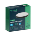 24W Plafon LED / SAMSUNG / Średnica: 295mm / Barwa:3000K / Klosz: Okrągły mleczny czarna ramka / IP44