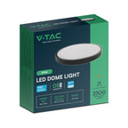 24W Plafon LED / SAMSUNG / Średnica: 295mm / Barwa:4000K / Klosz: Okrągły mleczny czarna ramka / IP44