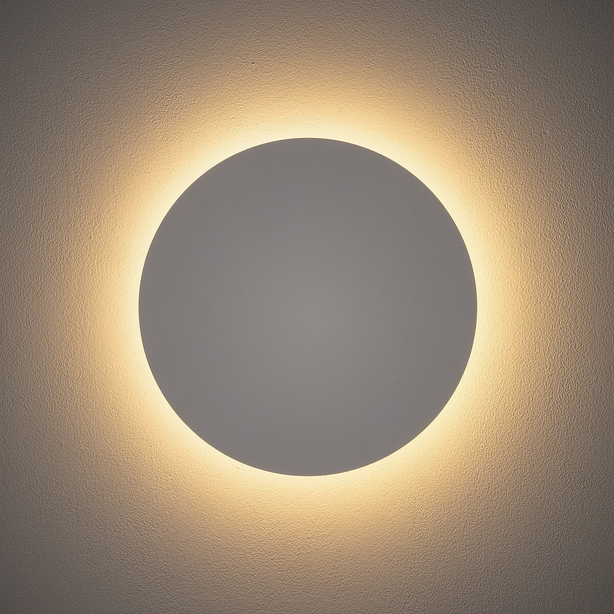 Nowodvorski Kinkiet RING LED M 10W 50/60Hz - Stal lakierowana - Biały 7638 - lampa włączona