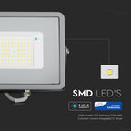 50W Naświetlacz LED SMD / Chip SAMSUNG / Barwa:6400K / Obudowa: Szara / Wydajność: 120lm/w