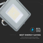 50W Naświetlacz LED SMD / Chip SAMSUNG / Barwa:4000K / Obudowa: Szara / Wydajność: 120lm/w