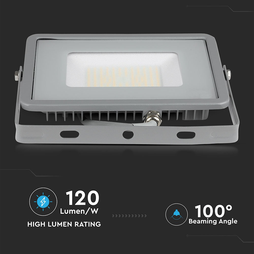 50W Naświetlacz LED SMD / Chip SAMSUNG / Barwa:4000K / Obudowa: Szara / Wydajność: 120lm/w