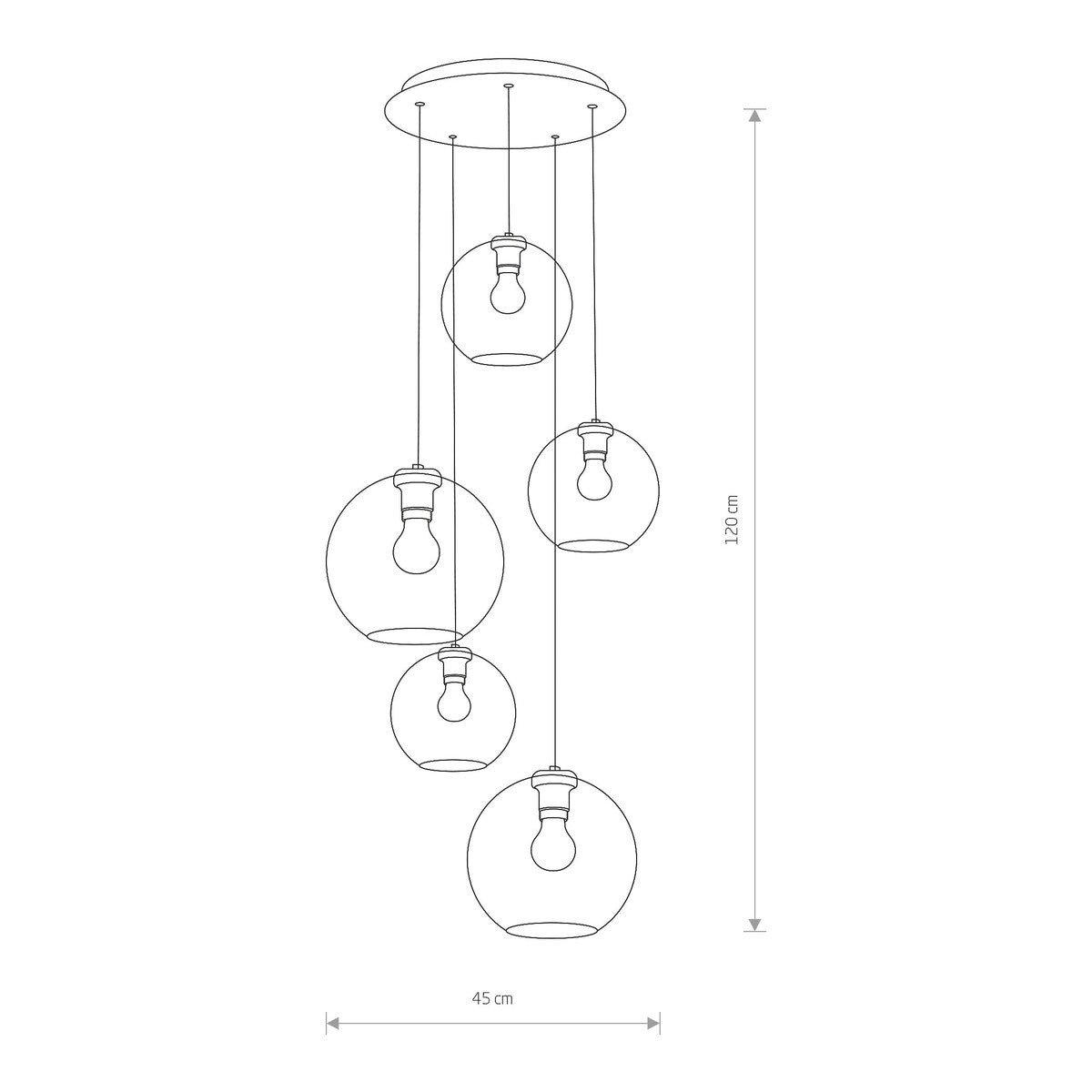 Nowodvorski Lampa wisząca VETRO 25W only LED 50/60Hz - Szkło - Dymiony II 7642