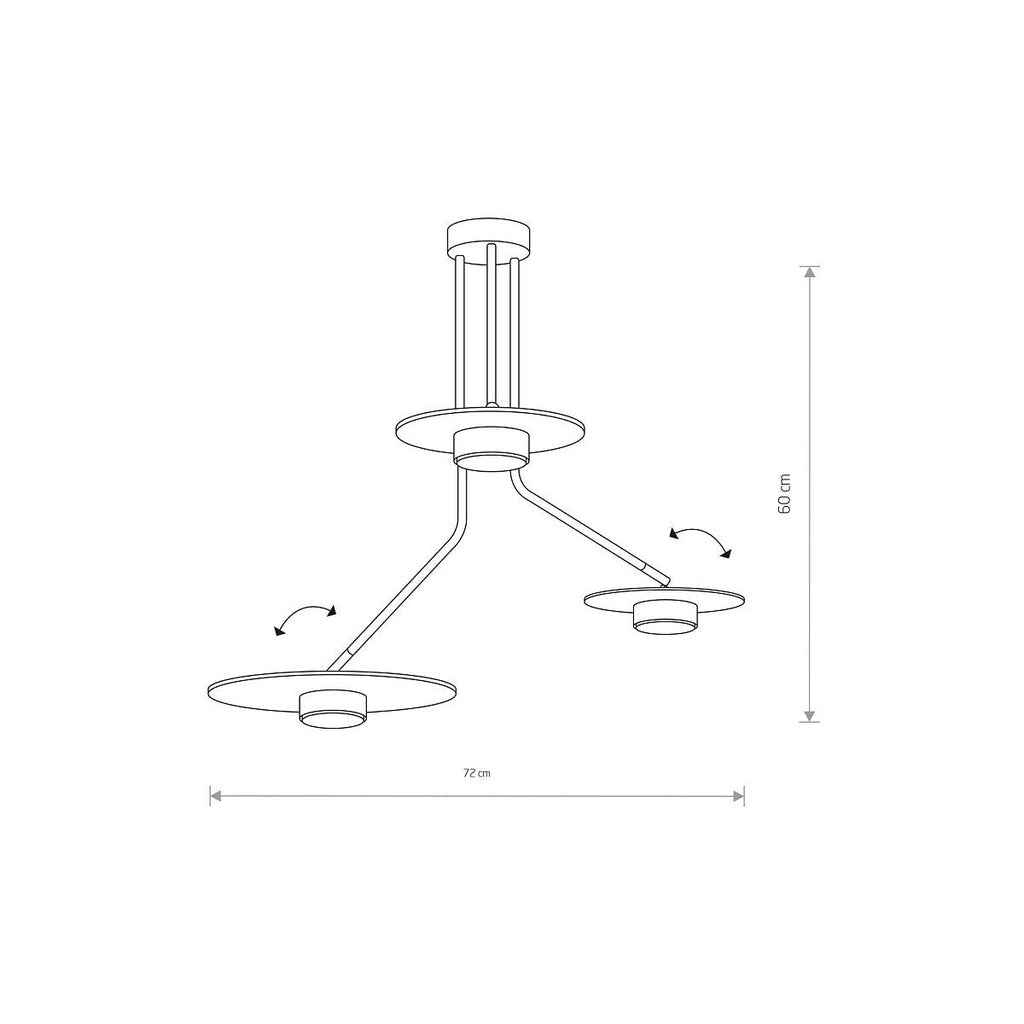 Nowodvorski Lampa przysufitowa DISK 12W only LED 50/60Hz - Stal lakierowana - Czarny 7644