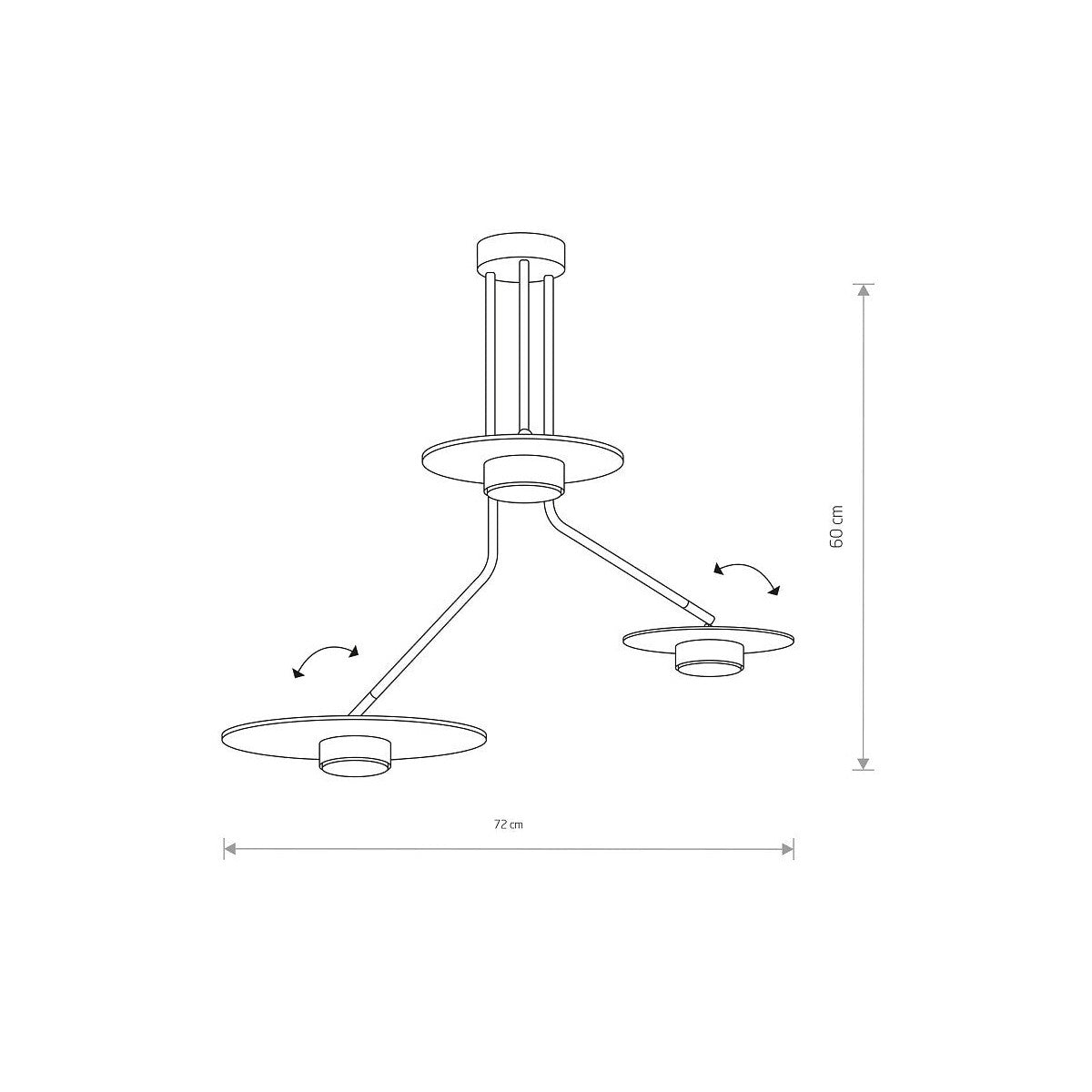 Nowodvorski Lampa przysufitowa DISK 12W only LED 50/60Hz - Stal lakierowana - Czarny 7644