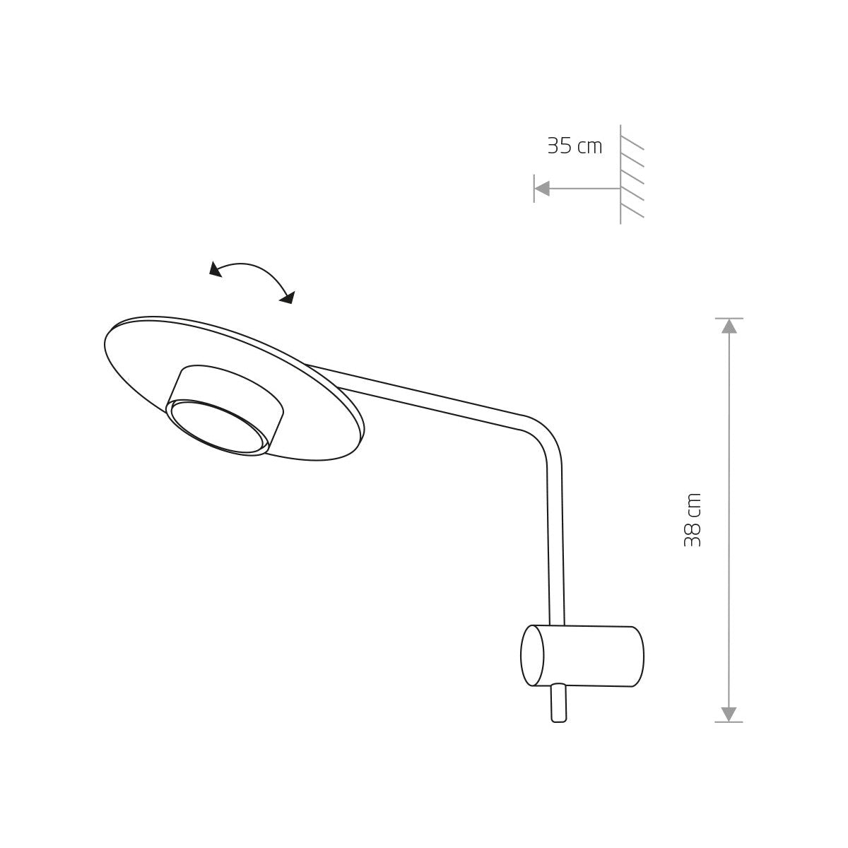 Nowodvorski Kinkiet DISK 12W only LED 50/60Hz - Stal lakierowana - Czarny 7645