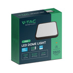 24W Plafon LED / SAMSUNG / Średnica: 295mm / Barwa:4000K / Klosz: Kwadratowy mleczny czarna ramka / IP44