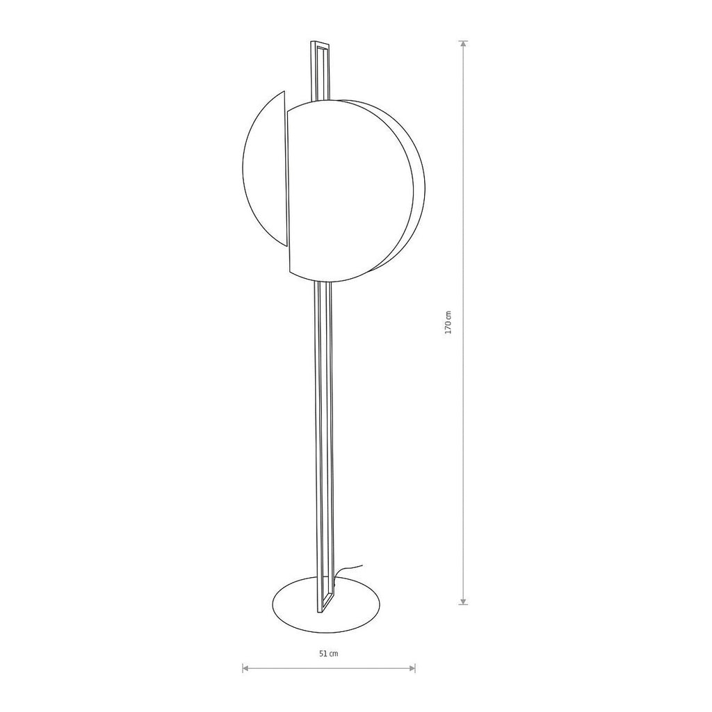 Nowodvorski Lampa podłogowa SUNSET 12W only LED 50/60Hz - Sklejka - Ciemne drewno 7647
