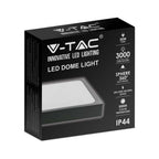 30W Plafon LED / Średnica: 420mm / Barwa:3000K / Klosz: Kwadratowy mleczny czarna ramka / IP44