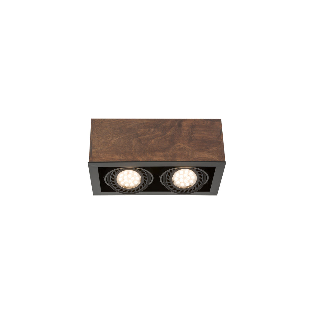 Nowodvorski Lampa downlights natynkowa BOX ANTIQUE ES111 15W only LED 50/60Hz - Sklejka - Ciemne drewno 7650
