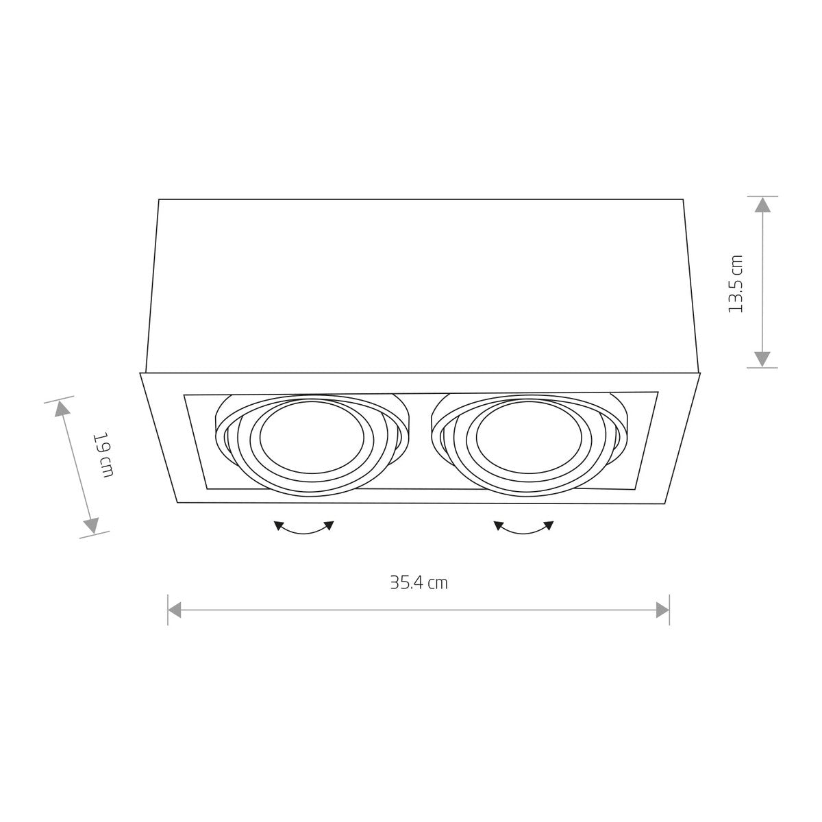 Nowodvorski Lampa downlights natynkowa BOX ANTIQUE ES111 15W only LED 50/60Hz - Sklejka - Ciemne drewno 7650