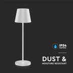 2W Lampka nocna LED zasilana bateryjnie / Ściemnianie przez dotyk / Barwa: 3000K / Obudowa: Biała