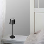 2W Lampka nocna LED zasilana bateryjnie / Ściemnianie przez dotyk / Barwa: 3000K / Obudowa: Czarna