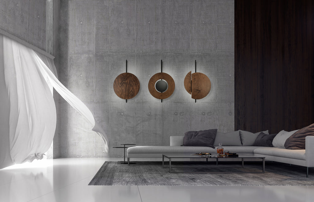 Nowodvorski Kinkiet SUNSET C 12W only LED 50/60Hz - Sklejka - Ciemne drewno