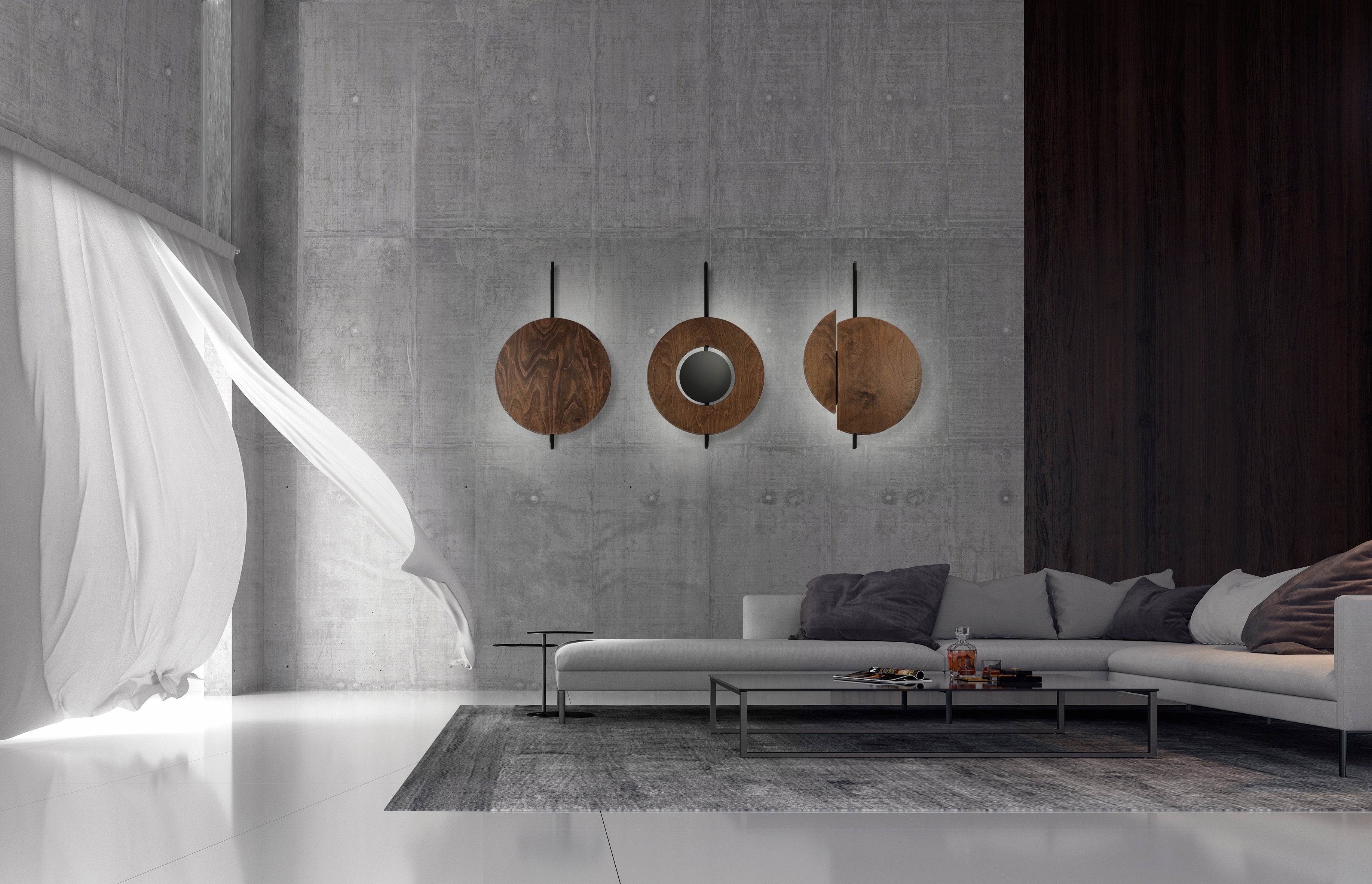 Nowodvorski Kinkiet SUNSET C 12W only LED 50/60Hz - Sklejka - Ciemne drewno