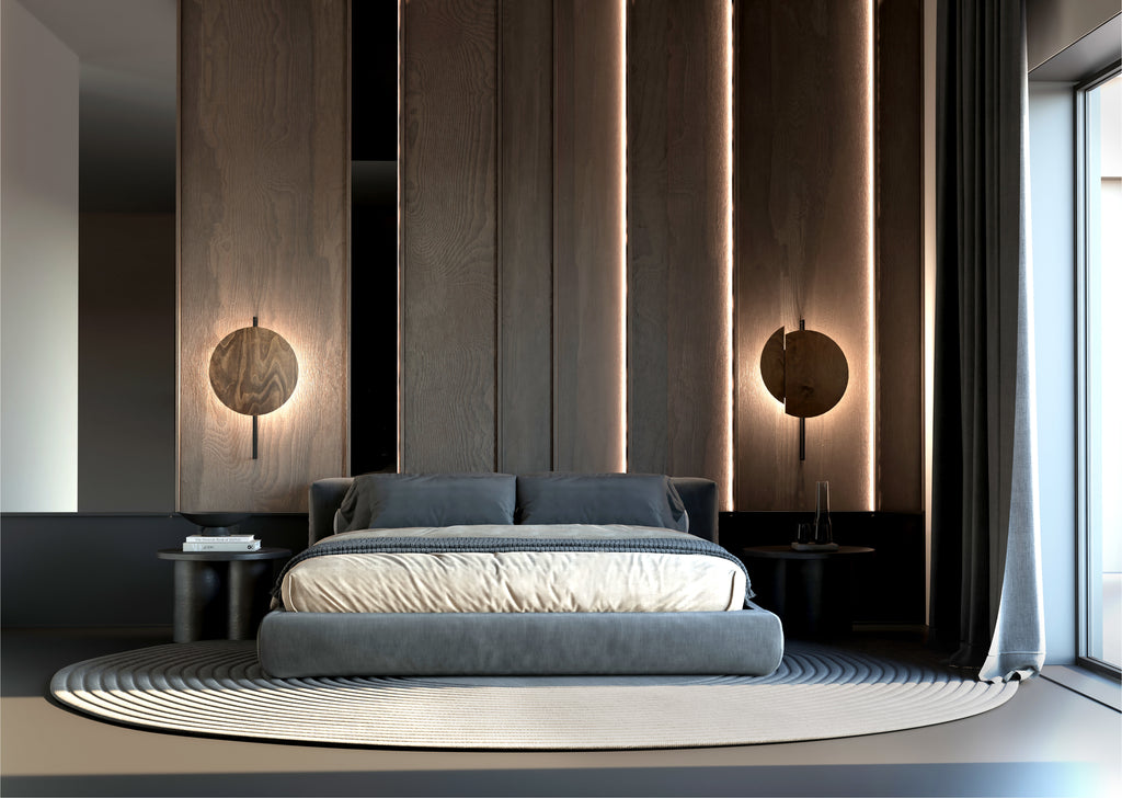 Nowodvorski Kinkiet SUNSET B 12W only LED 50/60Hz - Sklejka - Ciemne drewno