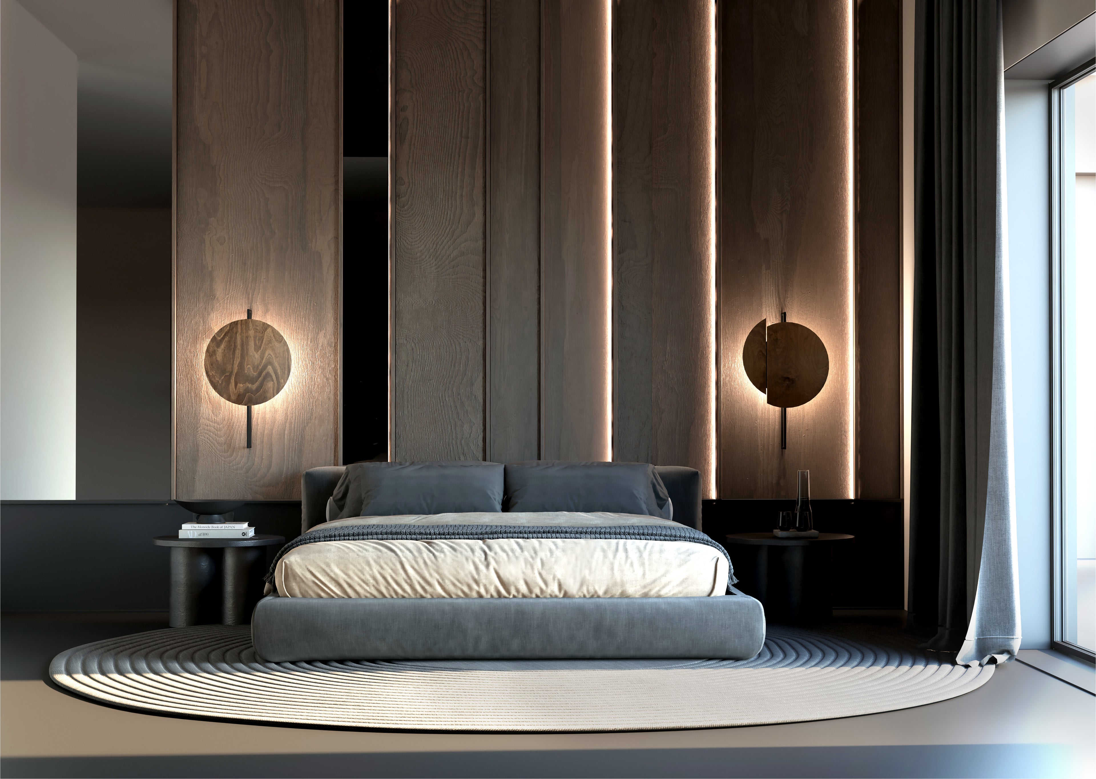 Nowodvorski Kinkiet SUNSET B 12W only LED 50/60Hz - Sklejka - Ciemne drewno