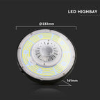 100W Oprawa Highbay LED ( Zasilacz MEANWELL ) / Ściemniana /Barwa:4000K/ Obudowa: Czarna / Skuteczność 200lm/W