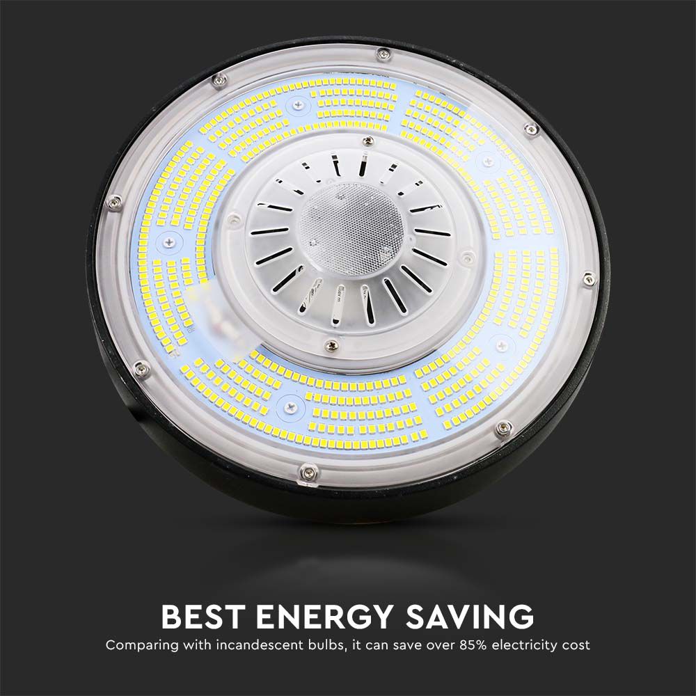 100W Oprawa Highbay LED ( Zasilacz MEANWELL ) / Ściemniana /Barwa:4000K/ Obudowa: Czarna / Skuteczność 200lm/W