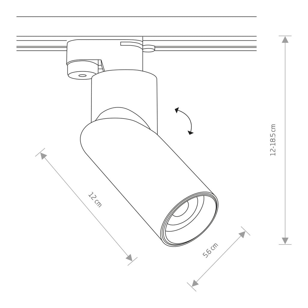 Nowodvorski System szynowy PROFILE INDIA 1-obwodowy Profile Lampa 15W only LED - Aluminium lakierowane - Biały 7656