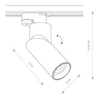 Nowodvorski System szynowy PROFILE INDIA 1-obwodowy Profile Lampa 15W only LED - Aluminium lakierowane - Biały 7656