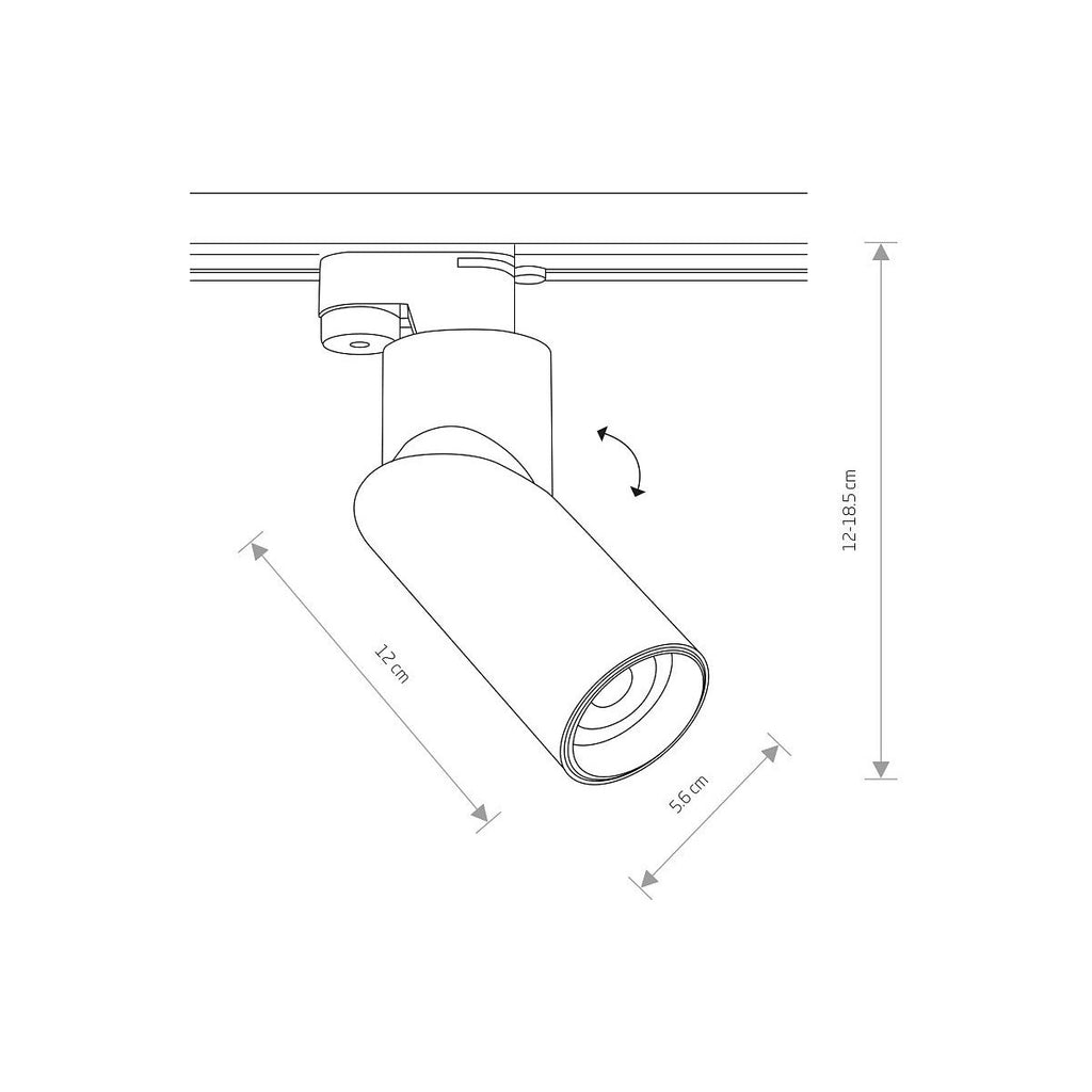 Nowodvorski System szynowy PROFILE INDIA 1-obwodowy Profile Lampa 15W only LED - Aluminium lakierowane - Czarny 7657