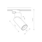 Nowodvorski System szynowy PROFILE INDIA 1-obwodowy Profile Lampa 15W only LED - Aluminium lakierowane - Czarny 7657