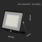 100W Naświetlacz LED SMD / Chip SAMSUNG / Barwa:6400K / Obudowa: Czarna / Wydajność: 120lm/w