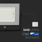 100W Naświetlacz LED SMD / Chip SAMSUNG / Barwa:6400K / Obudowa: Czarna / Wydajność: 120lm/w