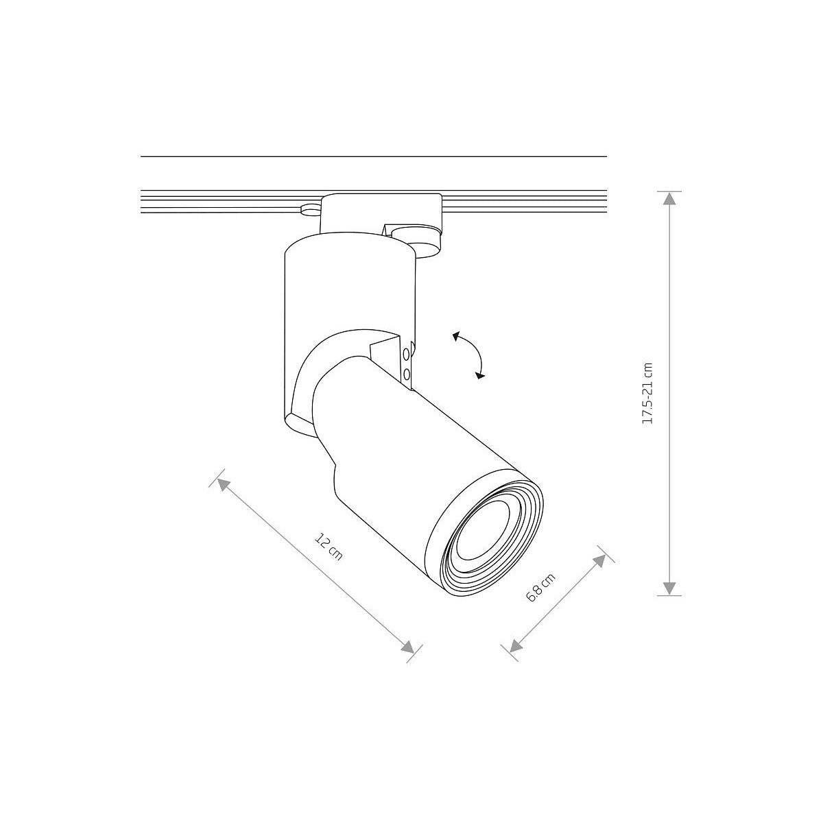 Nowodvorski System szynowy PROFILE MIKE 1-obwodowy Profile Lampa 15W only LED - Aluminium lakierowane - Czarny 7661