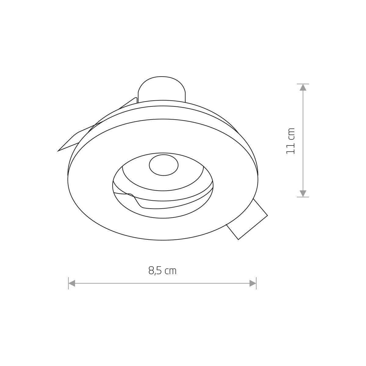 Nowodvorski Lampa downlights podtynkowa JULIET 15W only LED 50/60Hz - Stal - Srebrny 7663