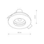 Nowodvorski Lampa downlights podtynkowa JULIET 15W only LED 50/60Hz - Stal - Chrom 7664