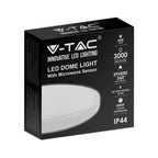 30W Plafon LED z mikrofalowym czujnikiem ruchu / Średnica: 420mm / Barwa:4000K / Klosz: Okrągły mleczny biała ramka / IP44