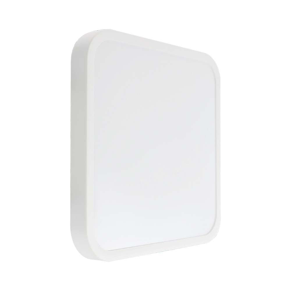 18W Plafon LED z mikrofalowym czujnikiem ruchu / SAMSUNG / Średnica: 225mm / Barwa:4000K / Klosz: Kwadratowy mleczny biała ramka / IP44