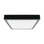18W Plafon LED z mikrofalowym czujnikiem ruchu / Średnica: 225mm / Barwa:4000K / Klosz: Kwadratowy mleczny czarna ramka / IP44