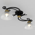 plafon Aurora black/brass 2xE27