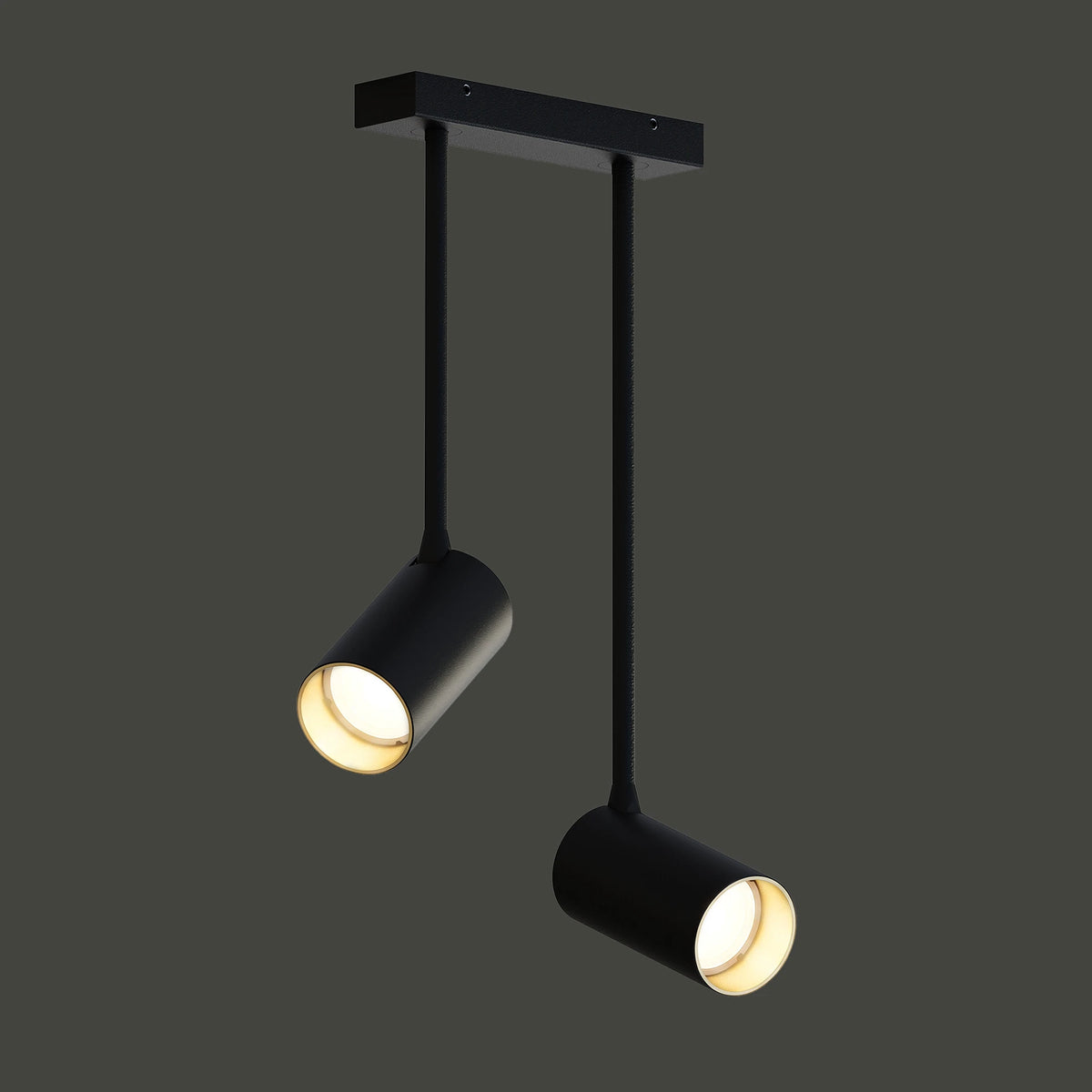 Nowodvorski Reflektorek / Spot MONO LONG 10W only LED 50/60Hz - Stal lakierowana - Czarny I 7675 - lampa włączona
