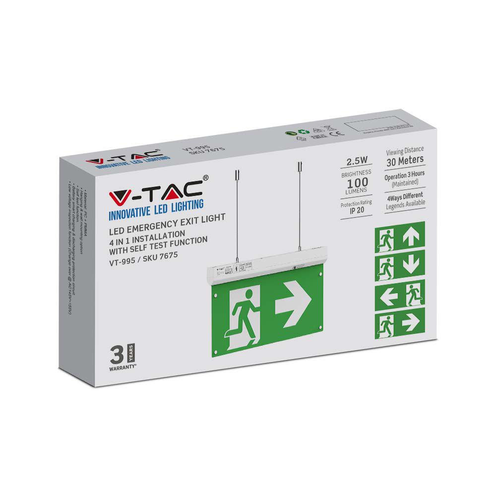 2.5W Oprawa Awaryjna LED 4w1 przycisk TEST Sterowanie RF / Barwa:6000K