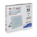 100W Naświetlacz LED SMD / Chip SAMSUNG / Barwa:6400K / Obudowa: Biała / Wydajność: 120lm/w