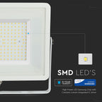 100W Naświetlacz LED SMD / Chip SAMSUNG / Barwa:4000K / Obudowa: Biała / Wydajność: 120lm/w