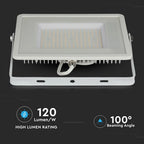 100W Naświetlacz LED SMD / Chip SAMSUNG / Barwa:4000K / Obudowa: Biała / Wydajność: 120lm/w