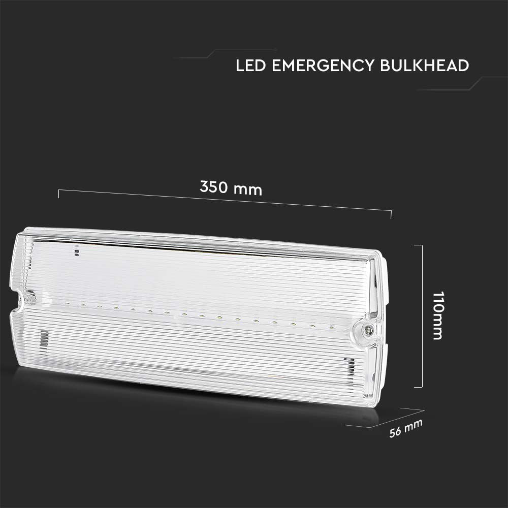 3W Oprawa Awaryjna LED przycisk TEST / Barwa:6400K