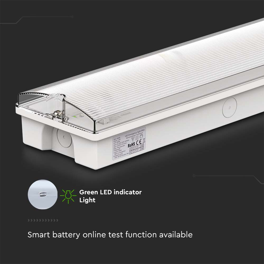 3W Oprawa Awaryjna LED przycisk TEST / Barwa:6400K
