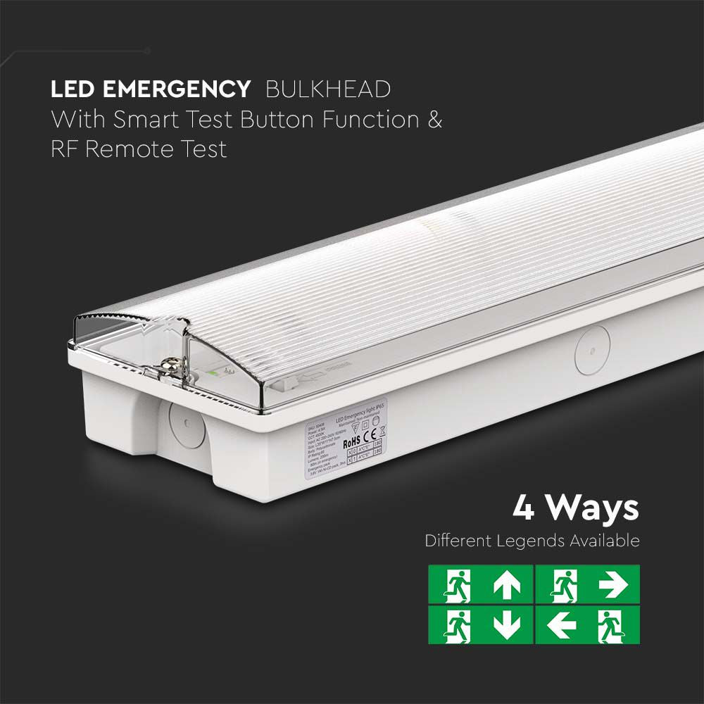 3W Oprawa Awaryjna LED przycisk TEST Sterowanie RF / Barwa:6400K